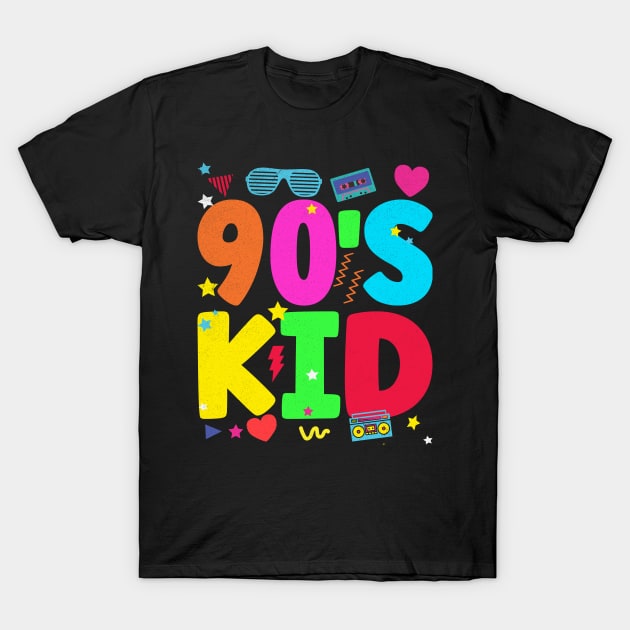90's Kid Costume Vintage Retro 1990's Distressed T-Shirt by Firesquare